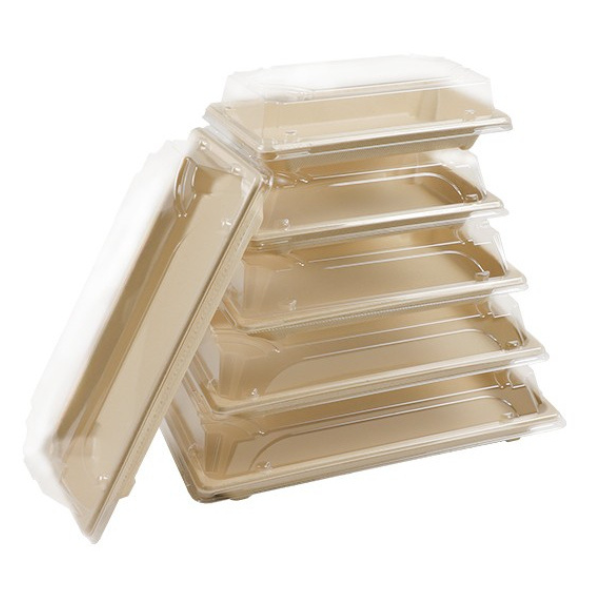ECO Bagasse Sushi Trays with PET Lid