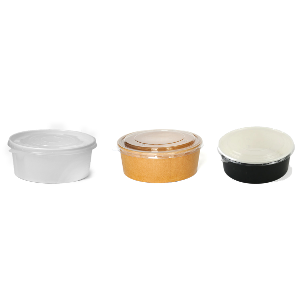 Kraft Round Bowl With Lids